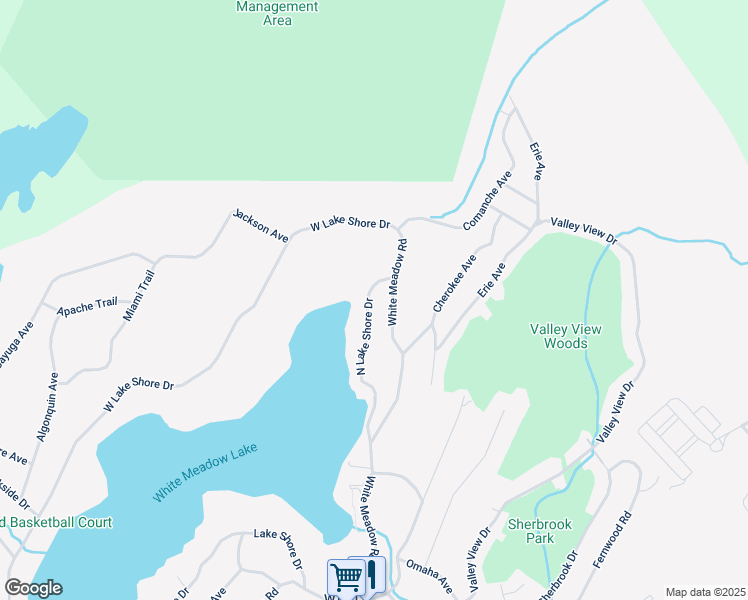map of restaurants, bars, coffee shops, grocery stores, and more near 158 White Meadow Road in Rockaway