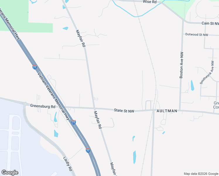 map of restaurants, bars, coffee shops, grocery stores, and more near 5137 Mayfair Road in North Canton