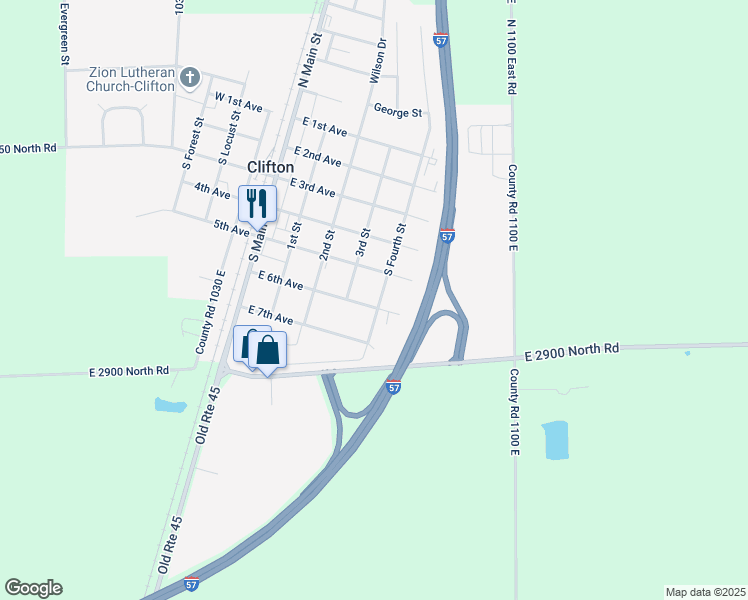 map of restaurants, bars, coffee shops, grocery stores, and more near 495 East 6th Avenue in Clifton