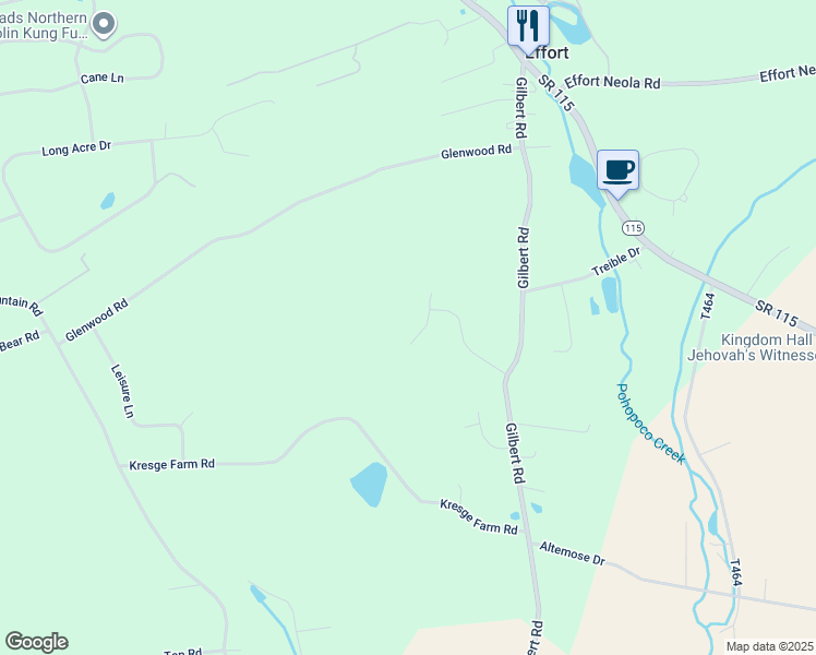 map of restaurants, bars, coffee shops, grocery stores, and more near 617 Country Acres Court in Effort