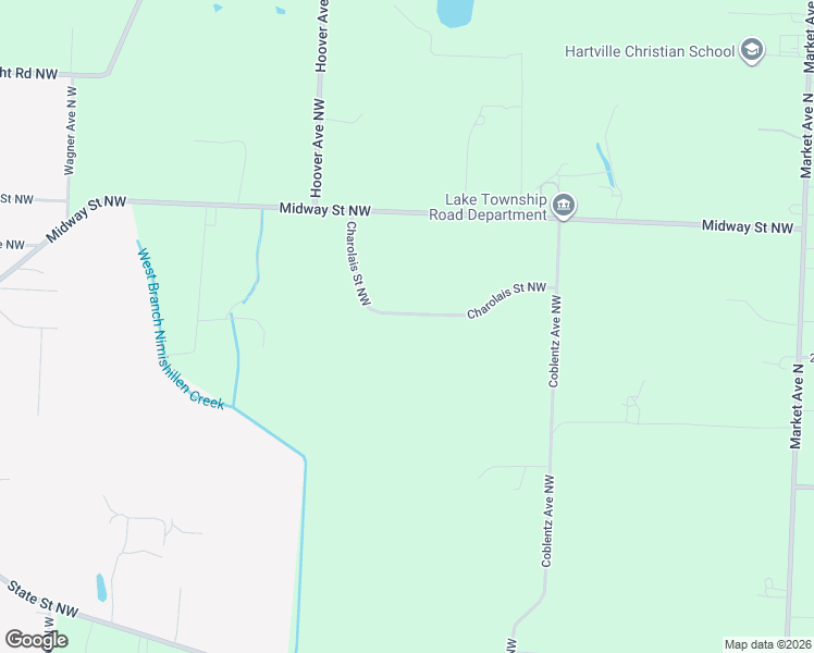 map of restaurants, bars, coffee shops, grocery stores, and more near 1811 Charolais Street Northwest in Uniontown