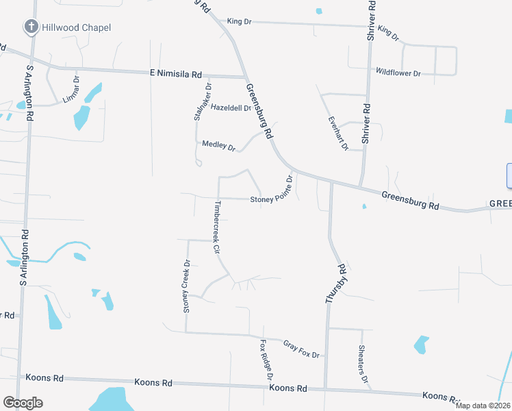 map of restaurants, bars, coffee shops, grocery stores, and more near 1472 Stoney Pointe Drive in North Canton