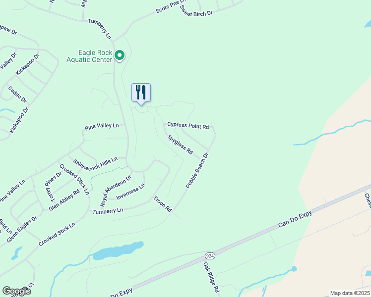 map of restaurants, bars, coffee shops, grocery stores, and more near 17 Spyglass Drive in Luzerne County