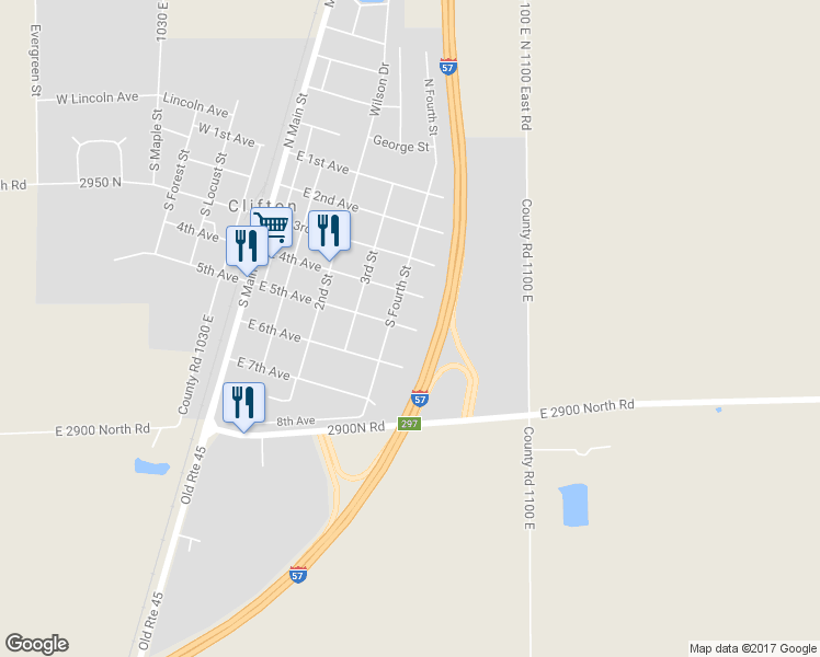 map of restaurants, bars, coffee shops, grocery stores, and more near 575 East 5th Avenue in Clifton