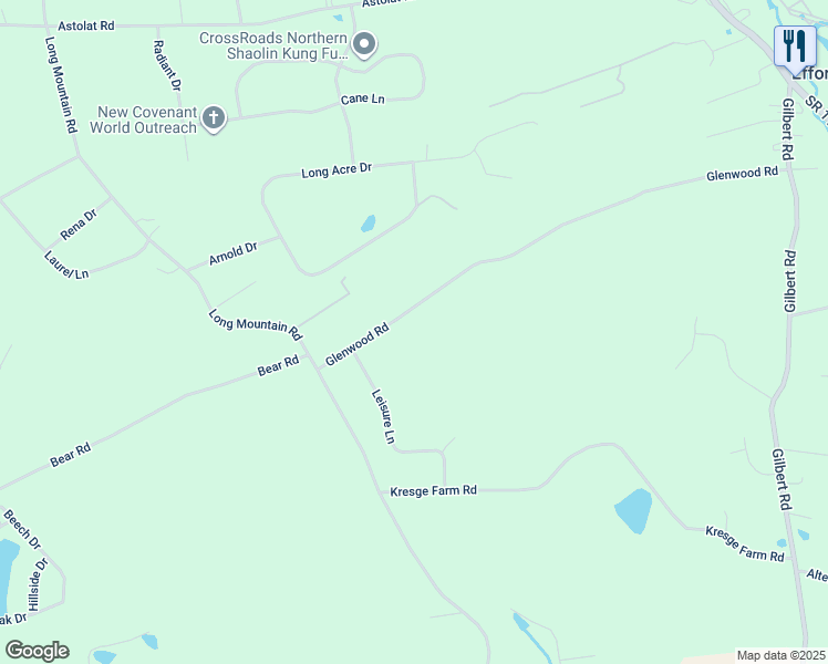 map of restaurants, bars, coffee shops, grocery stores, and more near 1148 Glenwood Road in Effort