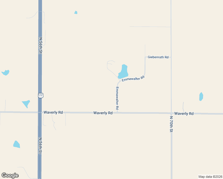 map of restaurants, bars, coffee shops, grocery stores, and more near 12201 Emmawalter Road in Lincoln