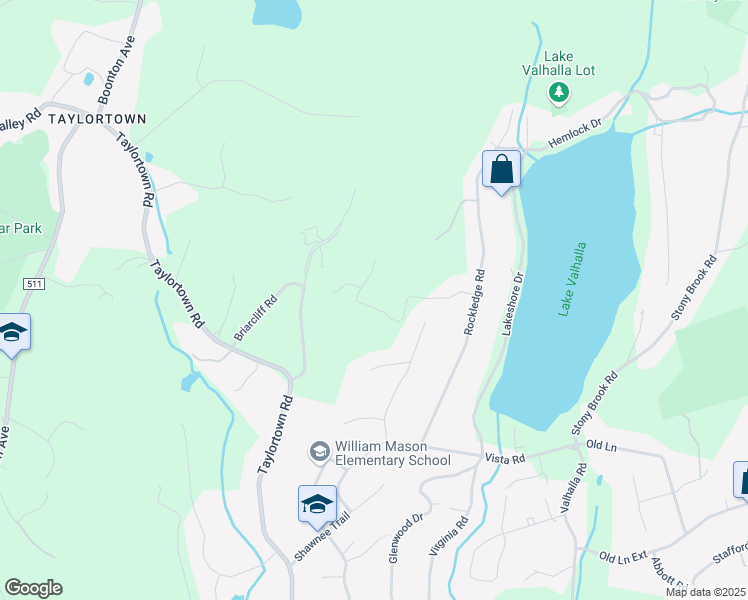 map of restaurants, bars, coffee shops, grocery stores, and more near 16 Oak Lane in Montville