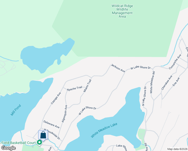 map of restaurants, bars, coffee shops, grocery stores, and more near 61 Miami Trail in Rockaway