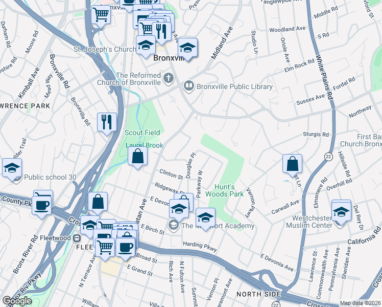 map of restaurants, bars, coffee shops, grocery stores, and more near in 