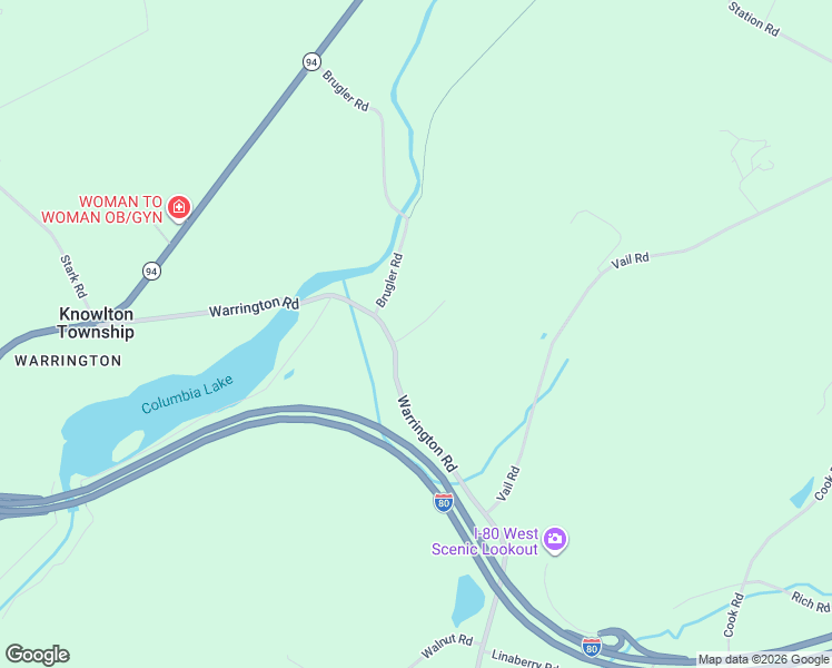 map of restaurants, bars, coffee shops, grocery stores, and more near 1 Learn Road in Knowlton Township