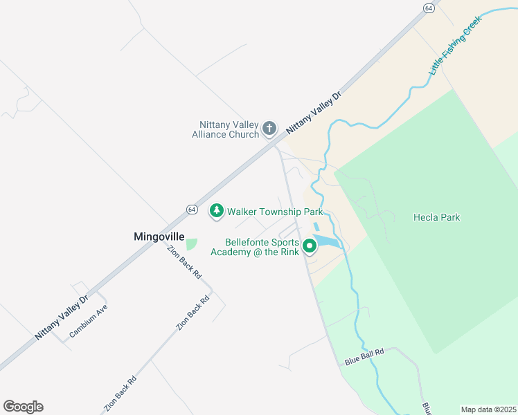 map of restaurants, bars, coffee shops, grocery stores, and more near 110 Becon Street in Bellefonte