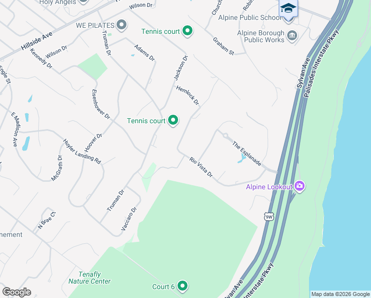 map of restaurants, bars, coffee shops, grocery stores, and more near 44 Rio Vista Drive in Alpine