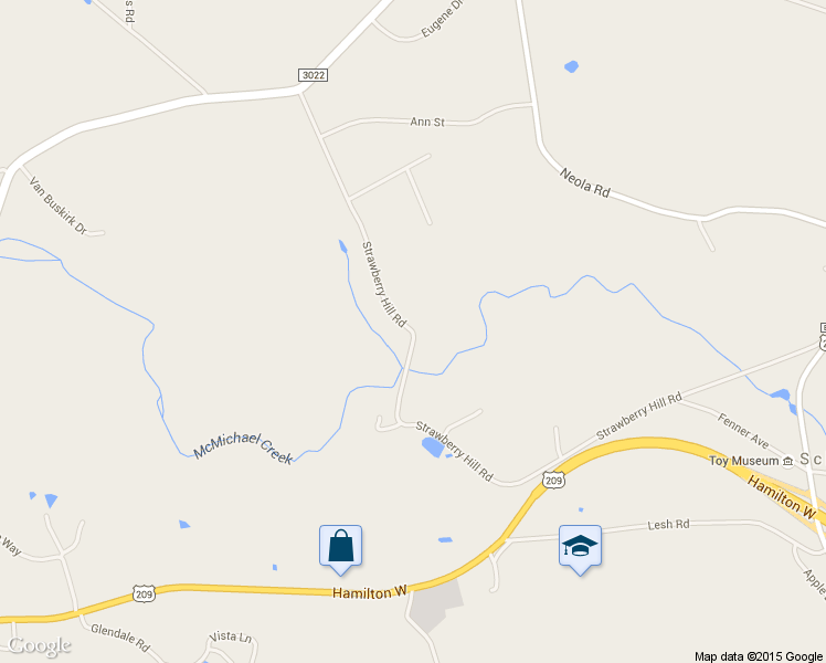map of restaurants, bars, coffee shops, grocery stores, and more near 408 Strawberry Hill Road in Saylorsburg