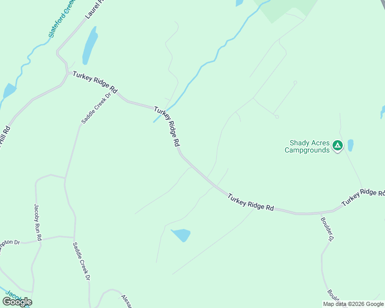 map of restaurants, bars, coffee shops, grocery stores, and more near 412 Turkey Ridge Road in Mount Bethel