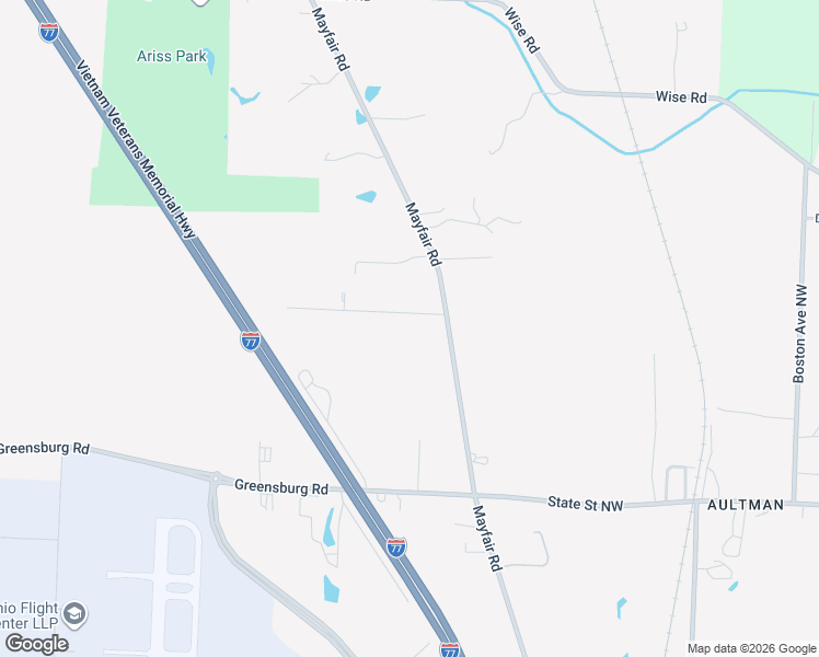 map of restaurants, bars, coffee shops, grocery stores, and more near 2882 Byron Drive in North Canton