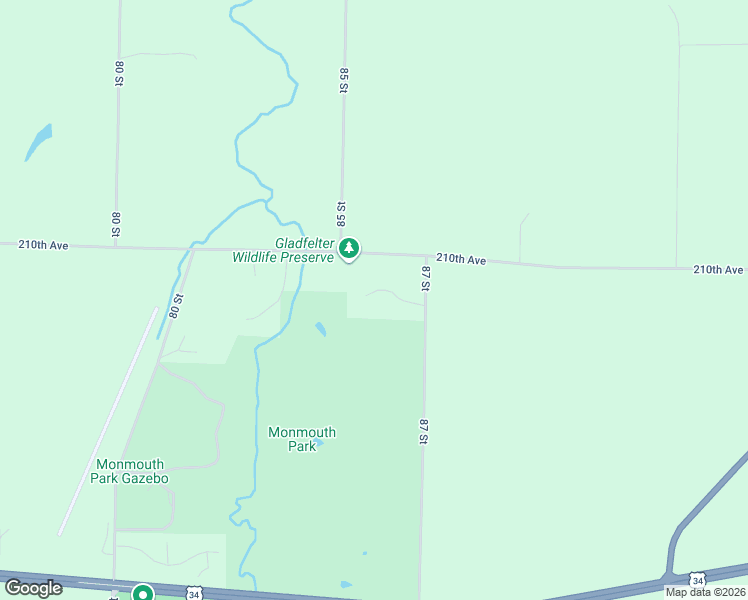 map of restaurants, bars, coffee shops, grocery stores, and more near 1-99 Wedgewood Drive in Monmouth