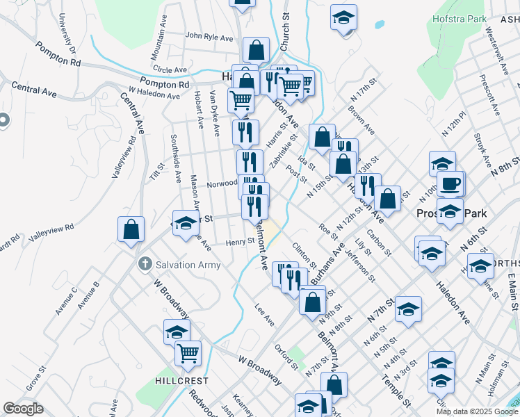 map of restaurants, bars, coffee shops, grocery stores, and more near 312 Belmont Avenue in Haledon