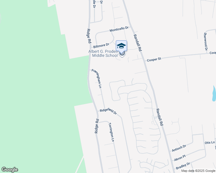 map of restaurants, bars, coffee shops, grocery stores, and more near 540 Leisure Drive in Ridge