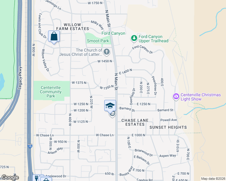 map of restaurants, bars, coffee shops, grocery stores, and more near in Centerville