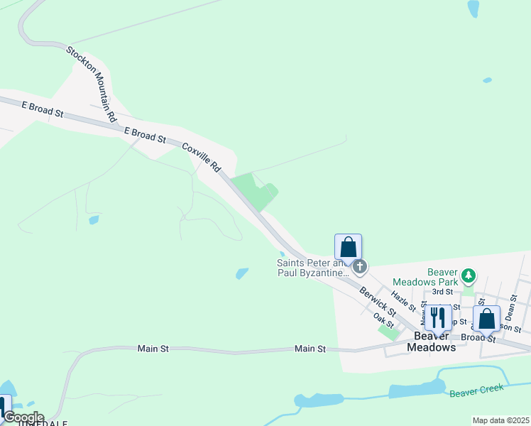 map of restaurants, bars, coffee shops, grocery stores, and more near 942 Jeansville Road in Carbon County