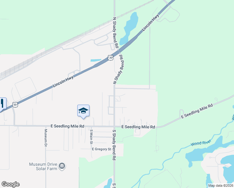 map of restaurants, bars, coffee shops, grocery stores, and more near 401 North Shady Bend Road in Grand Island
