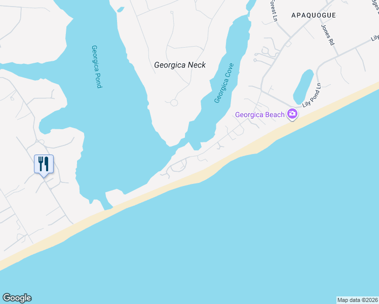map of restaurants, bars, coffee shops, grocery stores, and more near 63 West End Avenue in East Hampton