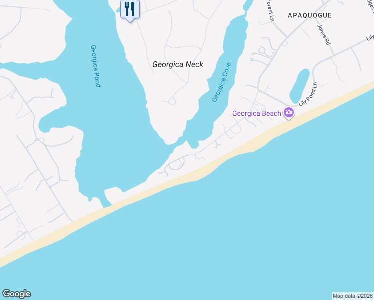 map of restaurants, bars, coffee shops, grocery stores, and more near 63 West End Avenue in East Hampton