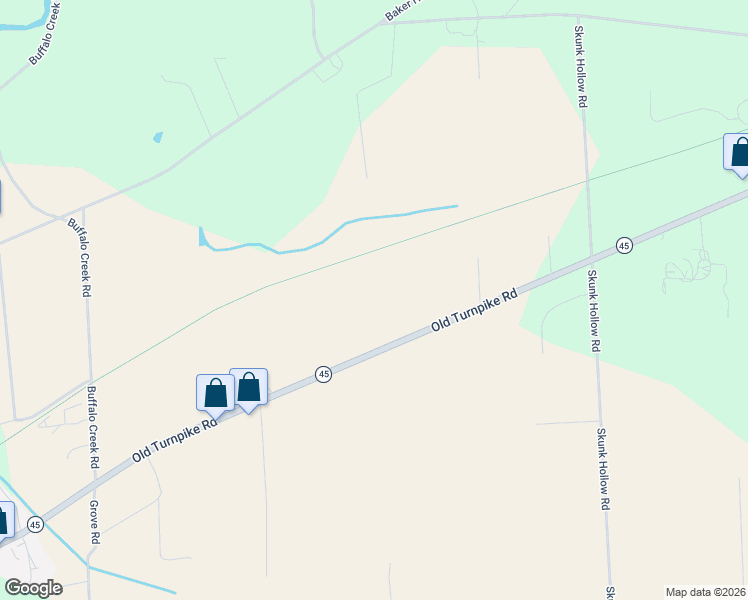 map of restaurants, bars, coffee shops, grocery stores, and more near 7468 Old Turnpike Road in Mifflinburg