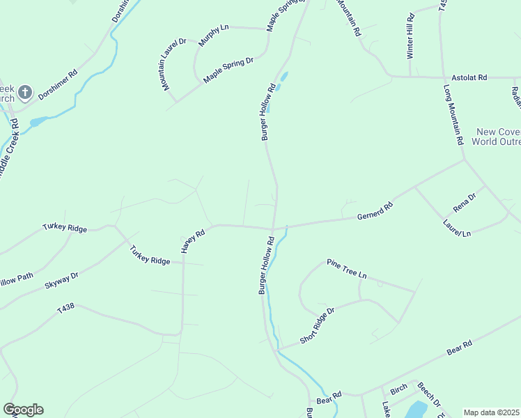 map of restaurants, bars, coffee shops, grocery stores, and more near 879 Burger Hollow Road in Kunkletown