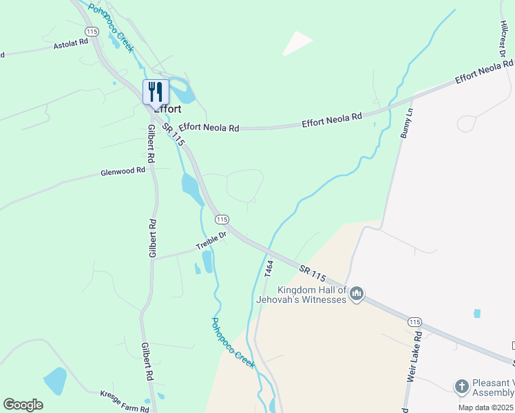 map of restaurants, bars, coffee shops, grocery stores, and more near 1150 Green Mount Drive in Saylorsburg