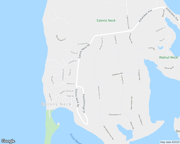 map of restaurants, bars, coffee shops, grocery stores, and more near 42 Winkle Point Drive in Northport