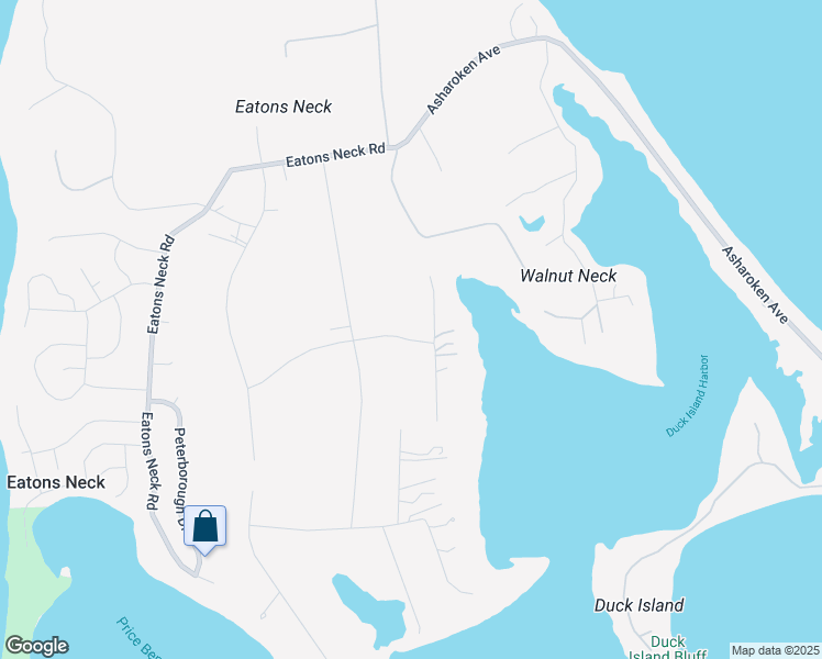 map of restaurants, bars, coffee shops, grocery stores, and more near 53 Bayberry Road in Northport