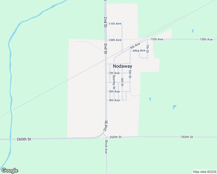 map of restaurants, bars, coffee shops, grocery stores, and more near 2nd Street in Nodaway