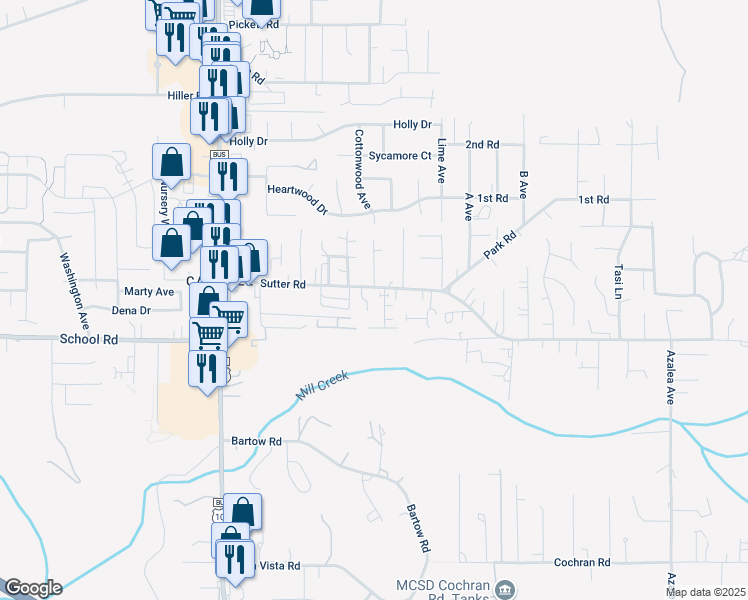map of restaurants, bars, coffee shops, grocery stores, and more near 1859 Sandpiper Lane in McKinleyville