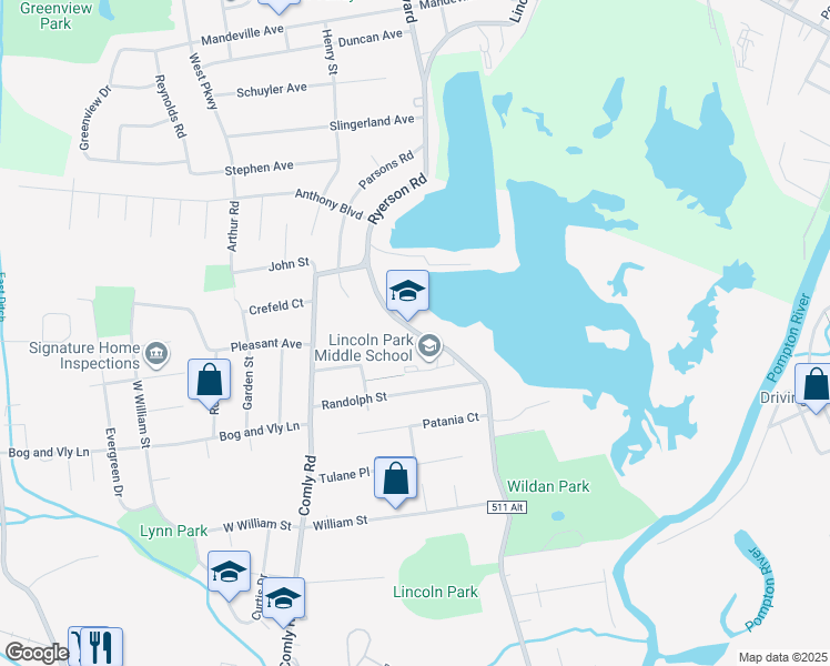 map of restaurants, bars, coffee shops, grocery stores, and more near 90 Ryerson Road in Lincoln Park