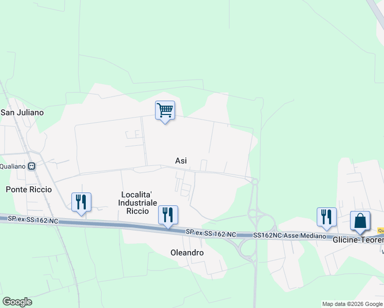 map of restaurants, bars, coffee shops, grocery stores, and more near 149 Via Salvatore Piccolo in Asi