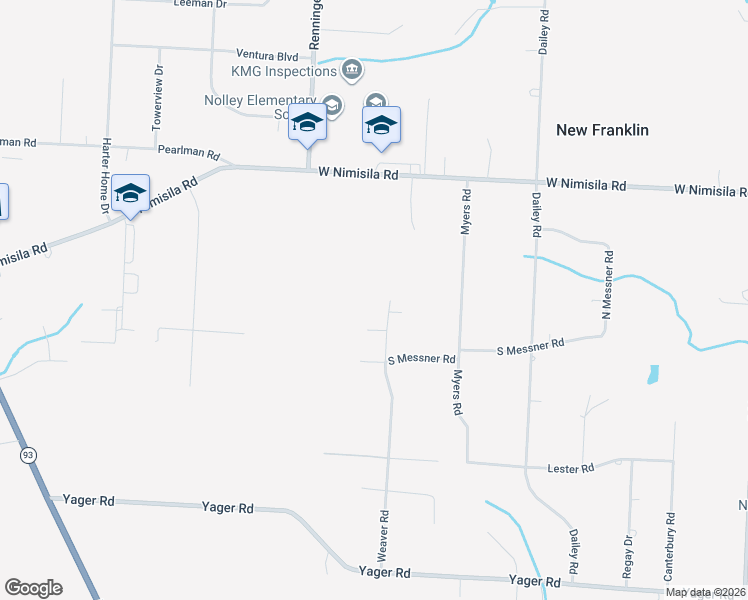 map of restaurants, bars, coffee shops, grocery stores, and more near 5766 Weaver Road in Akron