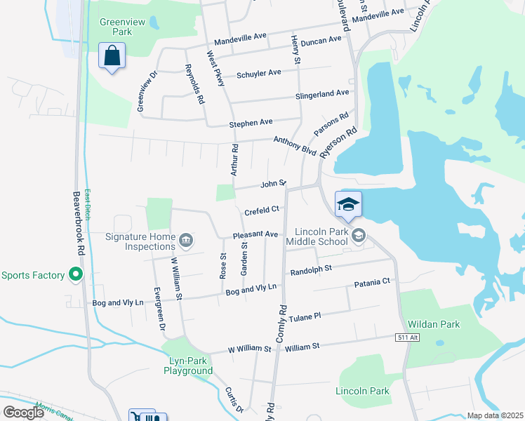 map of restaurants, bars, coffee shops, grocery stores, and more near 13 Crefeld Court in Lincoln Park