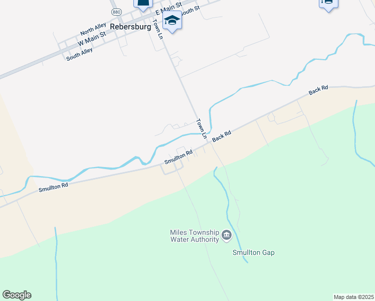 map of restaurants, bars, coffee shops, grocery stores, and more near 114 Smullton Road in Rebersburg