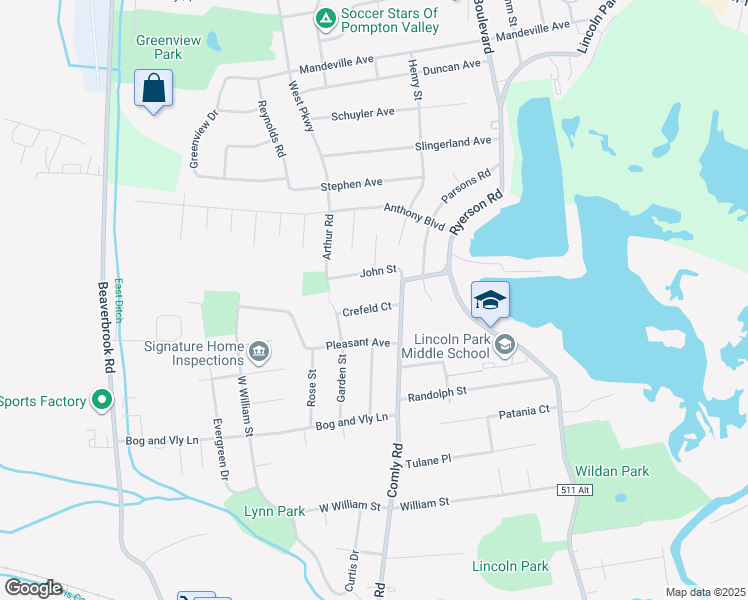map of restaurants, bars, coffee shops, grocery stores, and more near 13 Crefeld Court in Lincoln Park