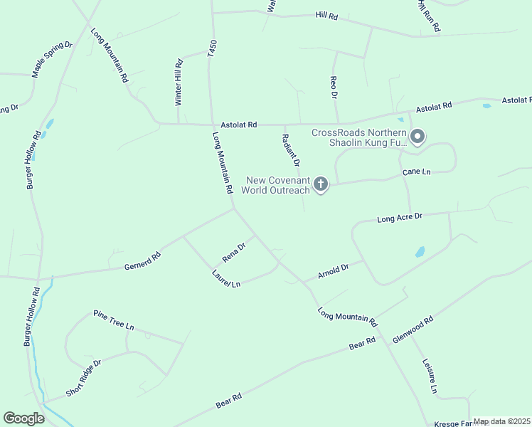 map of restaurants, bars, coffee shops, grocery stores, and more near 512 Long Mountain Road in Effort