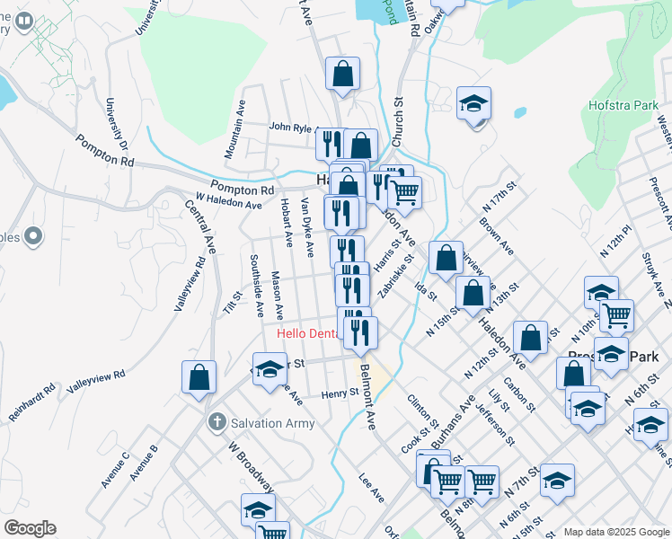 map of restaurants, bars, coffee shops, grocery stores, and more near 404 Morrissee Avenue in Haledon
