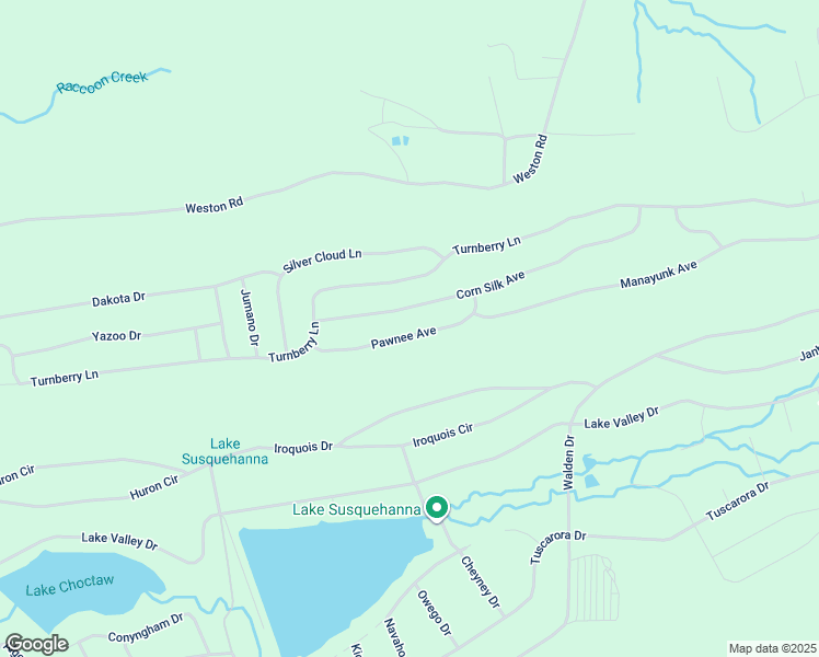 map of restaurants, bars, coffee shops, grocery stores, and more near Pawnee Avenue in Hazleton