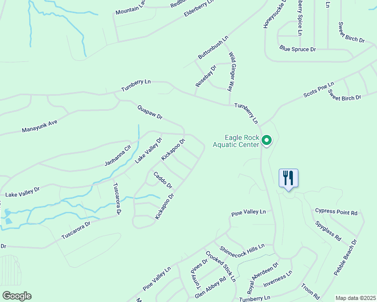 map of restaurants, bars, coffee shops, grocery stores, and more near Cherokee Drive in Luzerne County