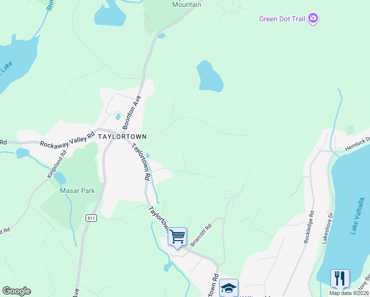 map of restaurants, bars, coffee shops, grocery stores, and more near 19 Turkey Hill Road in Boonton