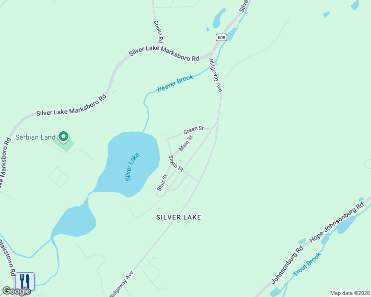 map of restaurants, bars, coffee shops, grocery stores, and more near 53 Lake View Avenue in Blairstown