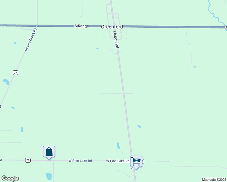 map of restaurants, bars, coffee shops, grocery stores, and more near 12492 Lisbon Road in Salem