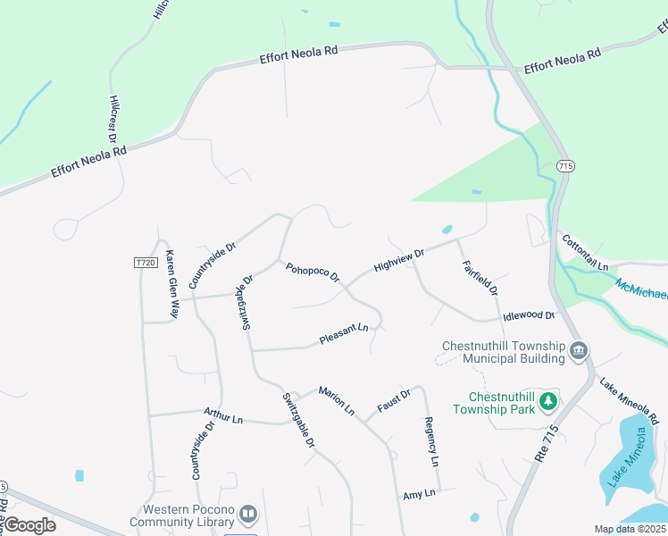 map of restaurants, bars, coffee shops, grocery stores, and more near 210 Pohopoco Drive in Brodheadsville