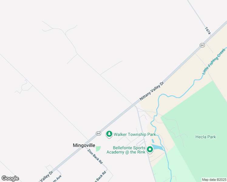 map of restaurants, bars, coffee shops, grocery stores, and more near 189 Walizer Road in Bellefonte