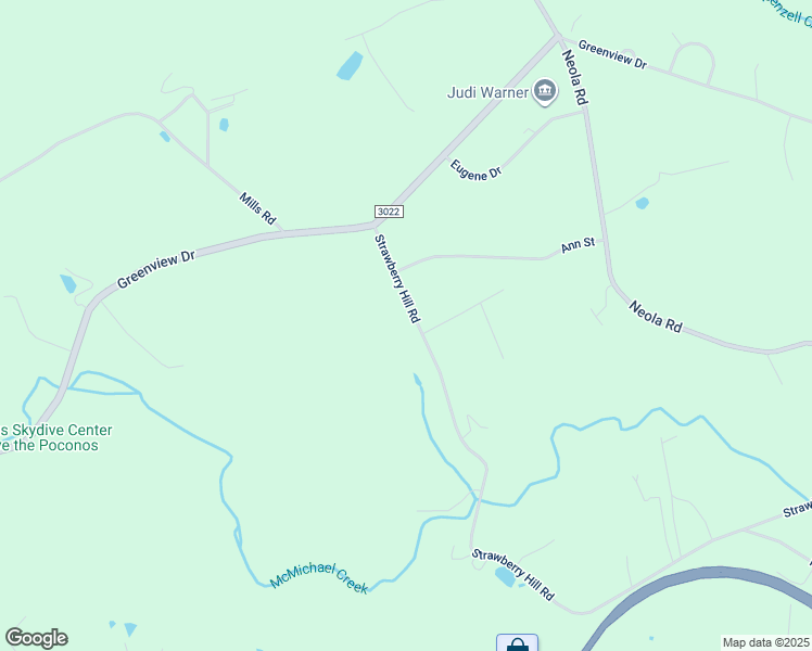 map of restaurants, bars, coffee shops, grocery stores, and more near 421 Strawberry Hill Road in Saylorsburg